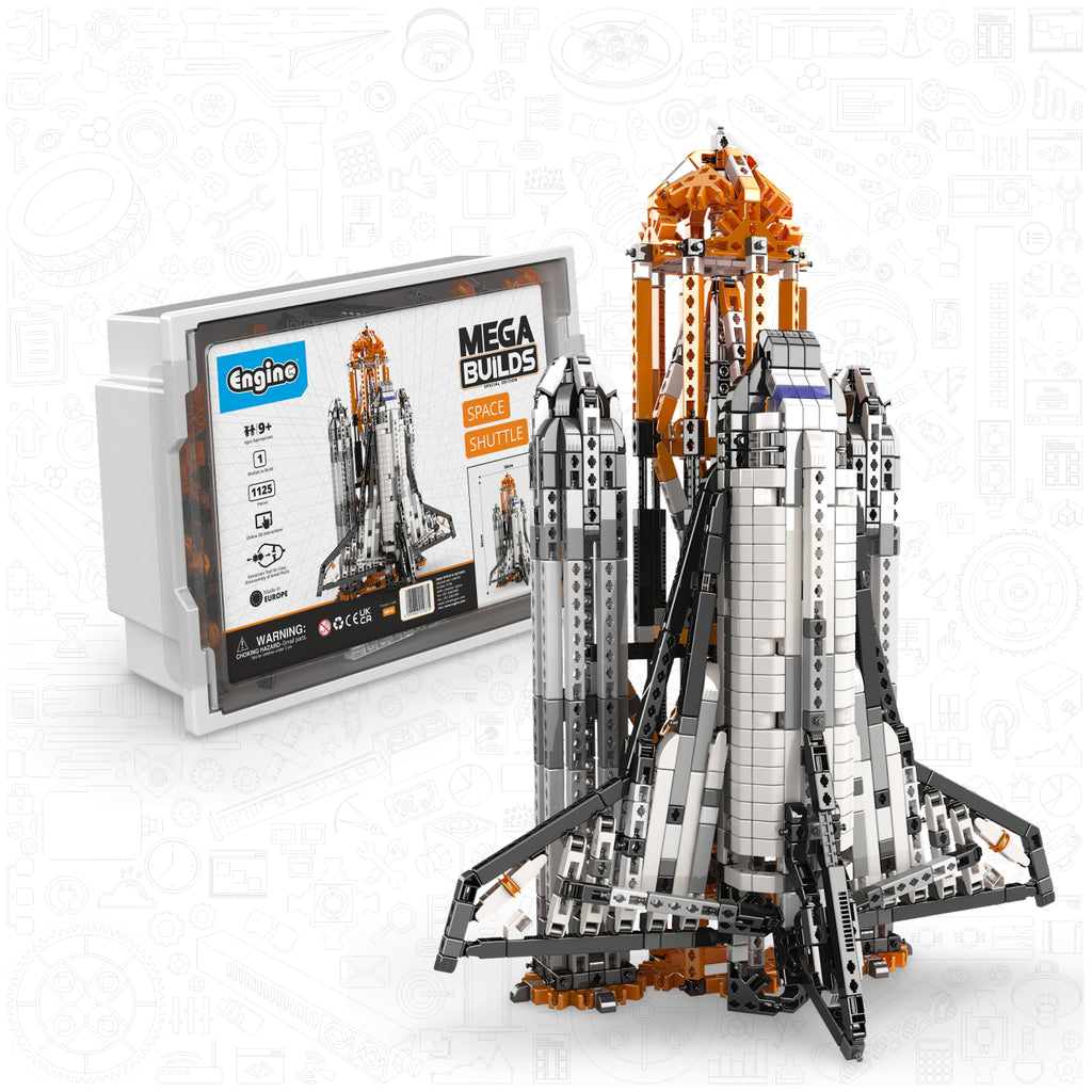 Challenger Space shuttle (in plastic tub with 3D interactive instructions App)