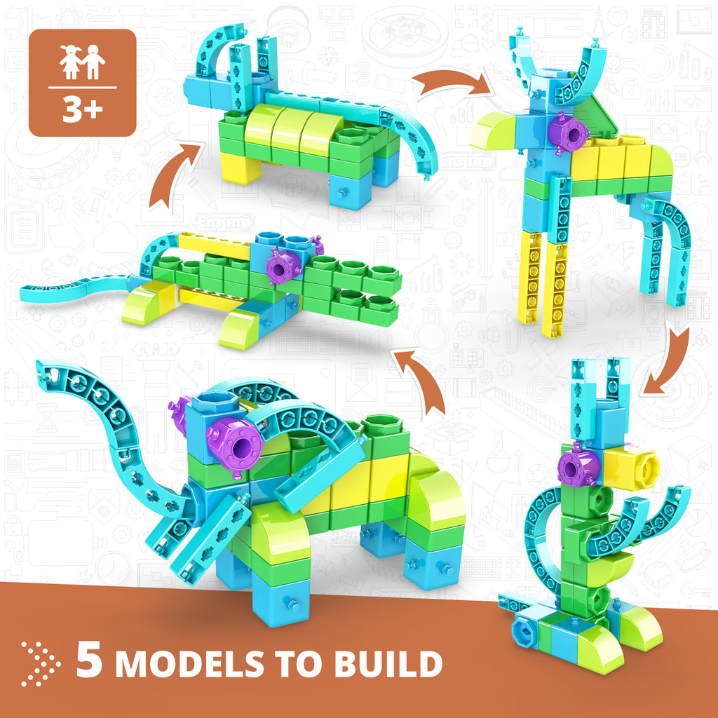 Engino STEAM Labs Learn About Wild Animals Building Block & Construction Toy 3
