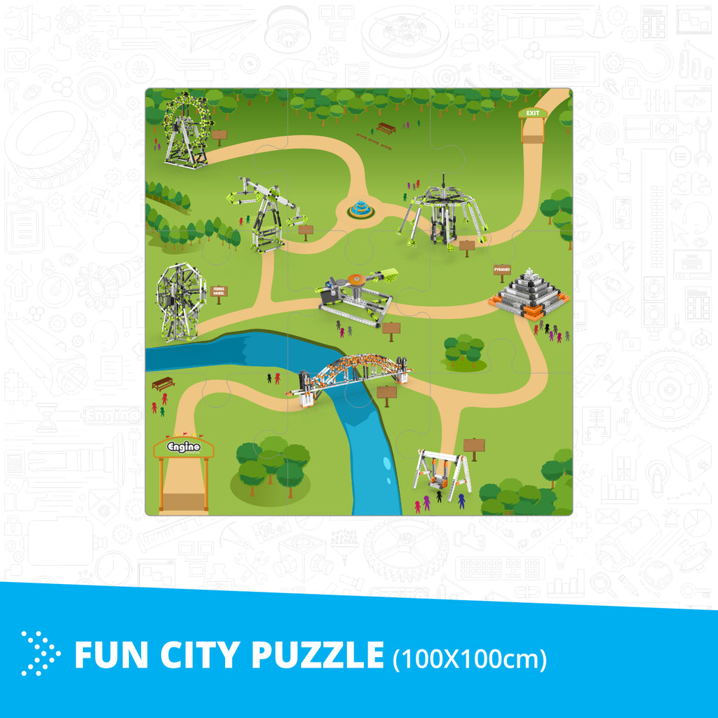 ROBOTIC CHALLENGE: Fun City puzzle (100x100cm)